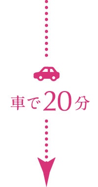 車で20分